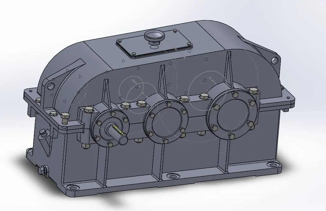 M778-电梯机械传动装置结构设计--二级圆柱齿轮减速器[含SW三维图]