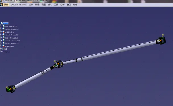 M830-轻型货车传动轴设计-轻型卡车【含Catia三维图】