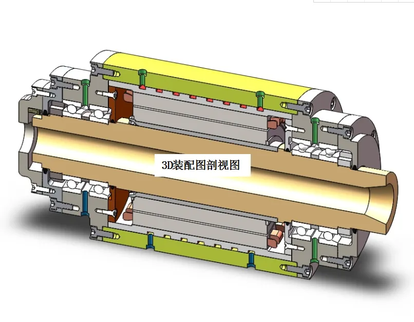 M864-高速切削机床电主轴结构设计[含SW三维图]