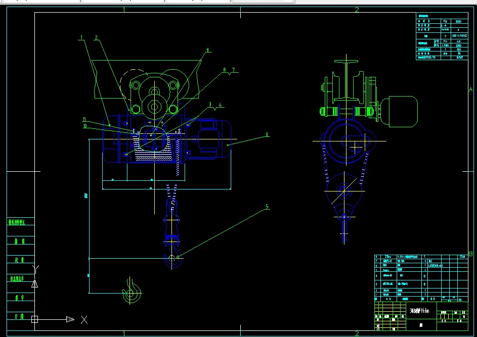 M888-3吨电动葫芦设计
