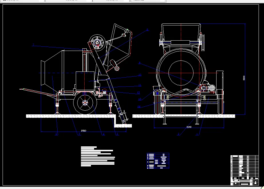 M908-JZ型混凝土搅拌机总体及提升部分设计