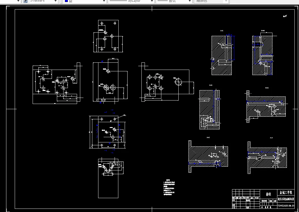液压系统油路块图