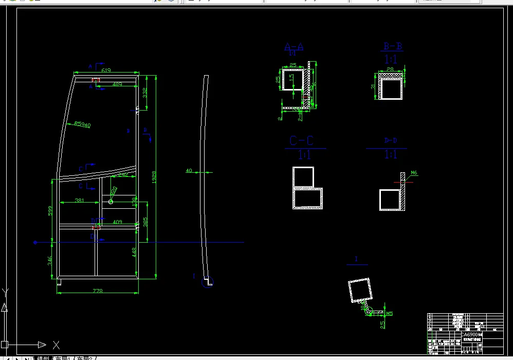 P114-CA6900长途客车乘客门及舱门设计-车门