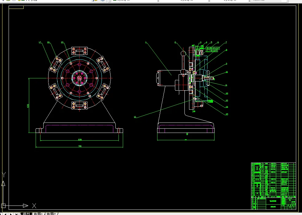 飞轮专用回转钻模2