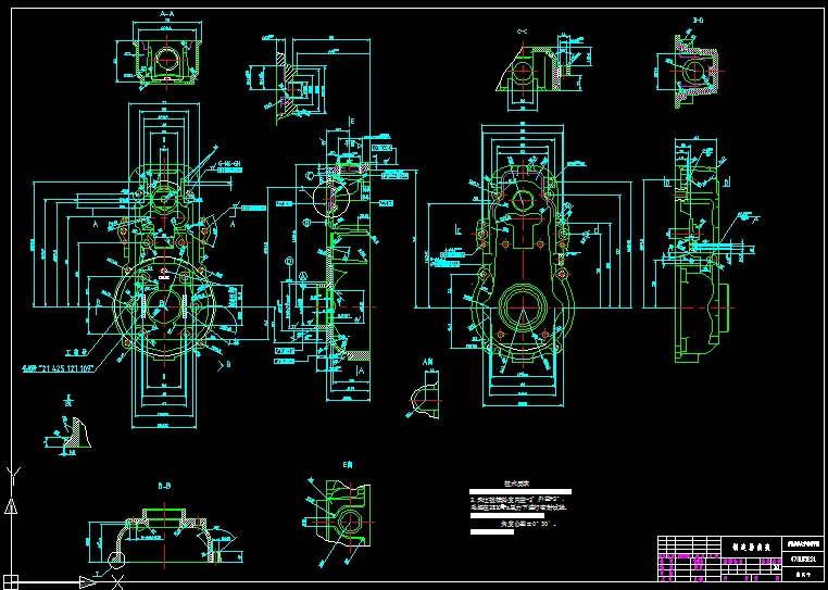 A1-调速器前壳零件图