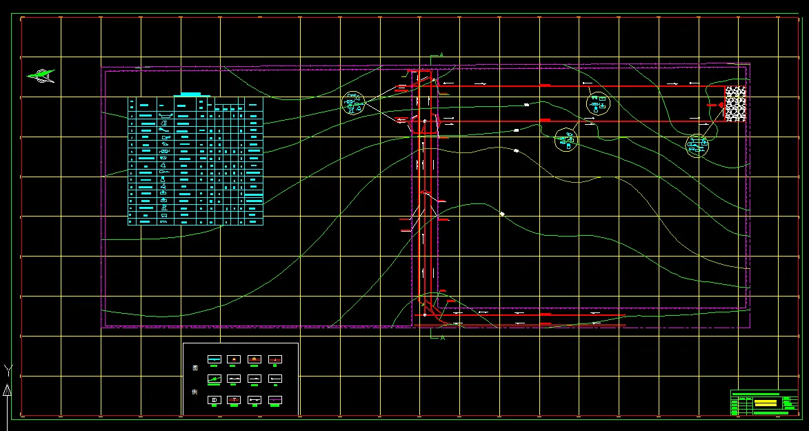 盘区巷道布置及机械配备平面图