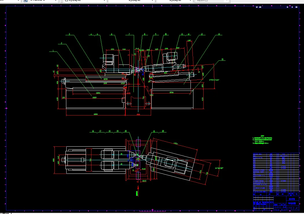 组合机床装配图