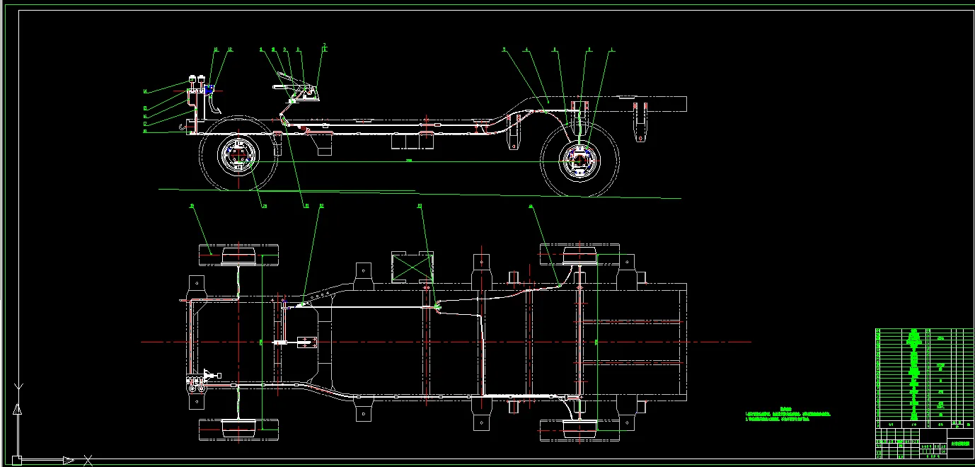 皮卡制动系统总装图