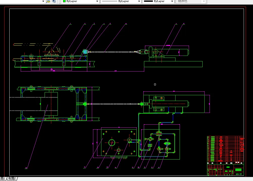 A0-张紧装置装配图