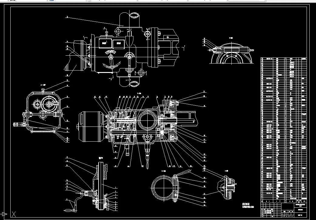 摇臂钻床变速箱装配图