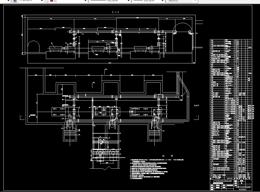 井下主排水泵房机械设备安装总图