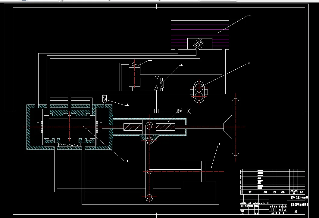 常流式液压转向原理图