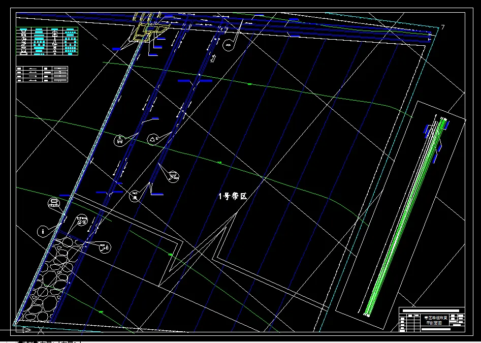 带区巷道布置平剖面图