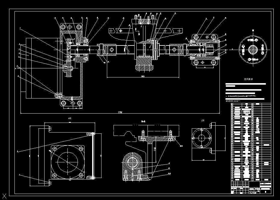 纵向进给装配图