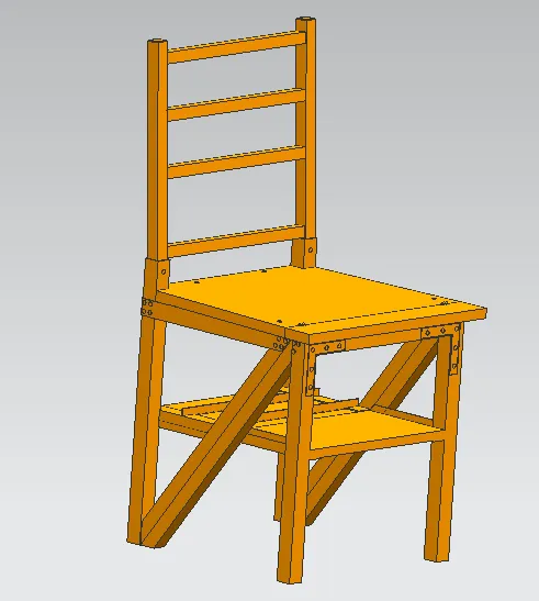 E611-梯子椅设计创新设计[含UG三维图]