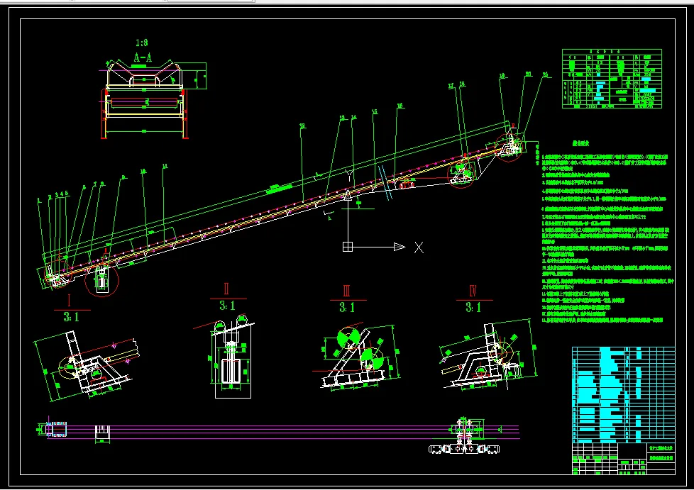 胶带输送机布置图