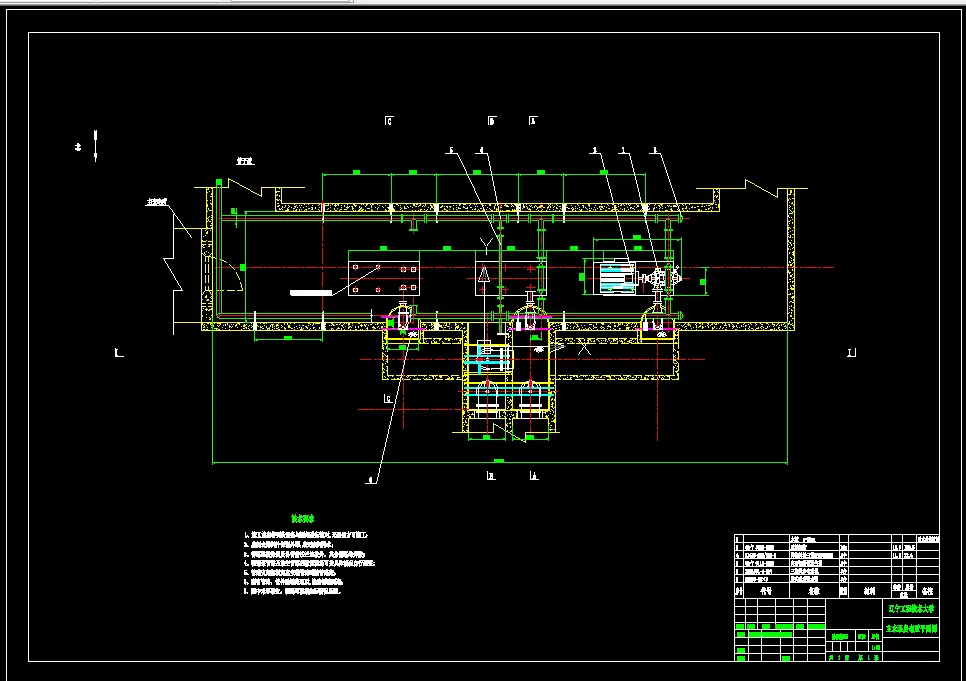 主水泵房布置平面图