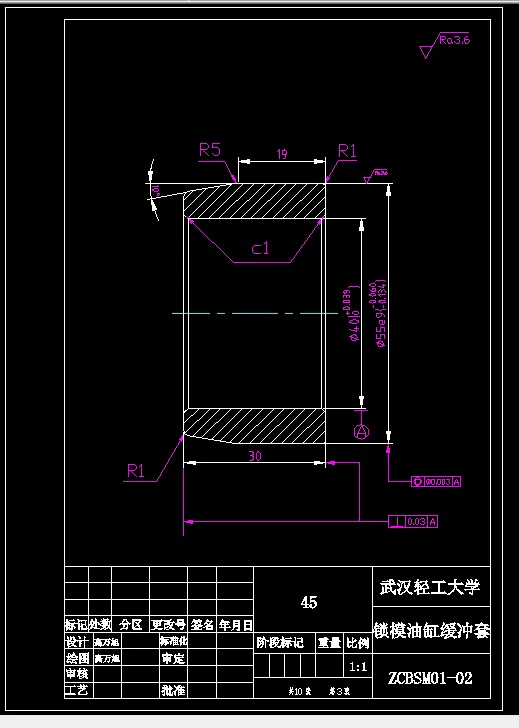 锁模油缸缓冲套
