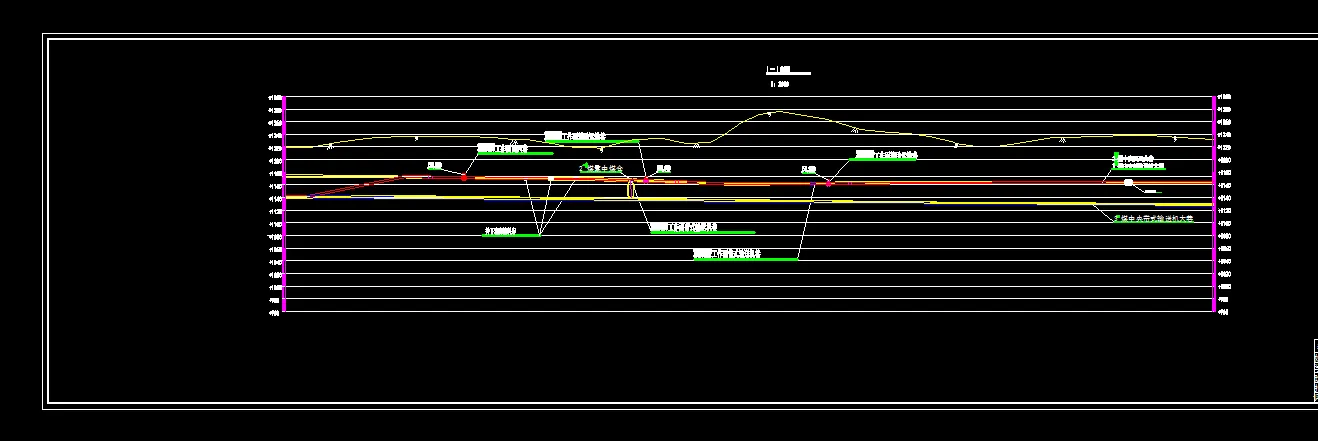 采区巷道剖面图