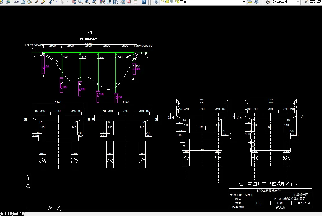 桥型总体布置图