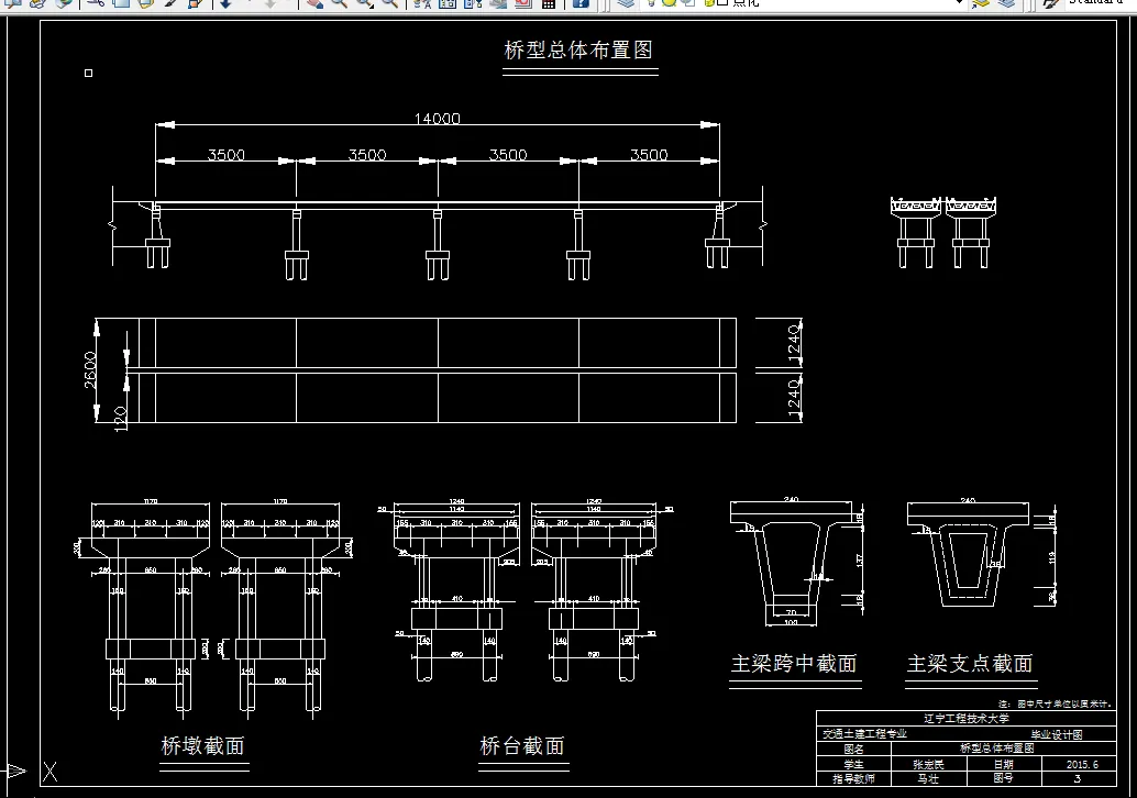 桥型总体布置图