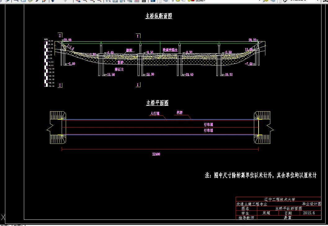 主桥平纵断面图
