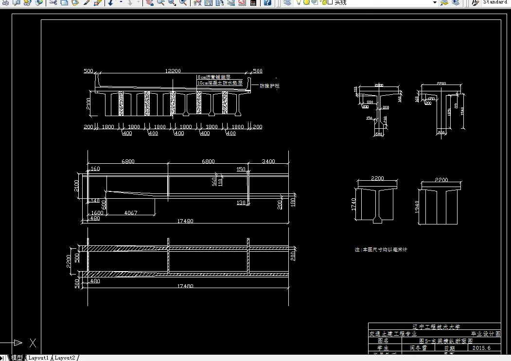 主梁横纵断面图