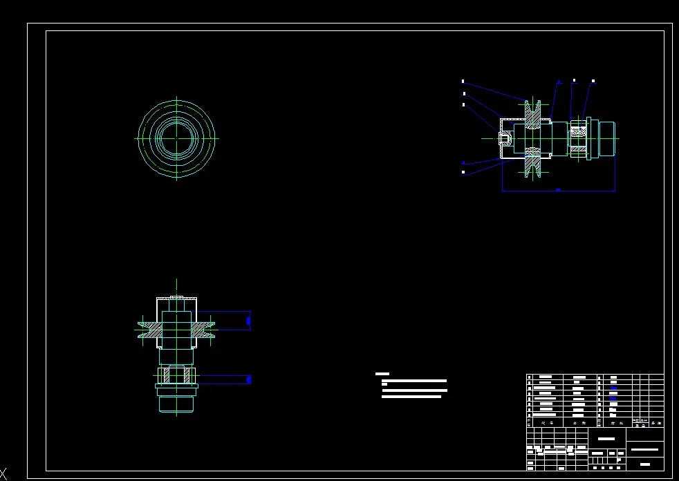 A1-小齿轮连接部件装配图