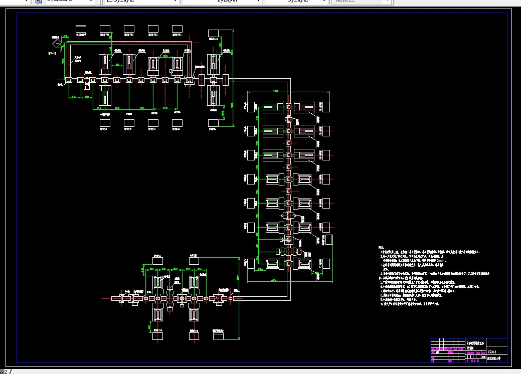 自动线总图尺寸联系图