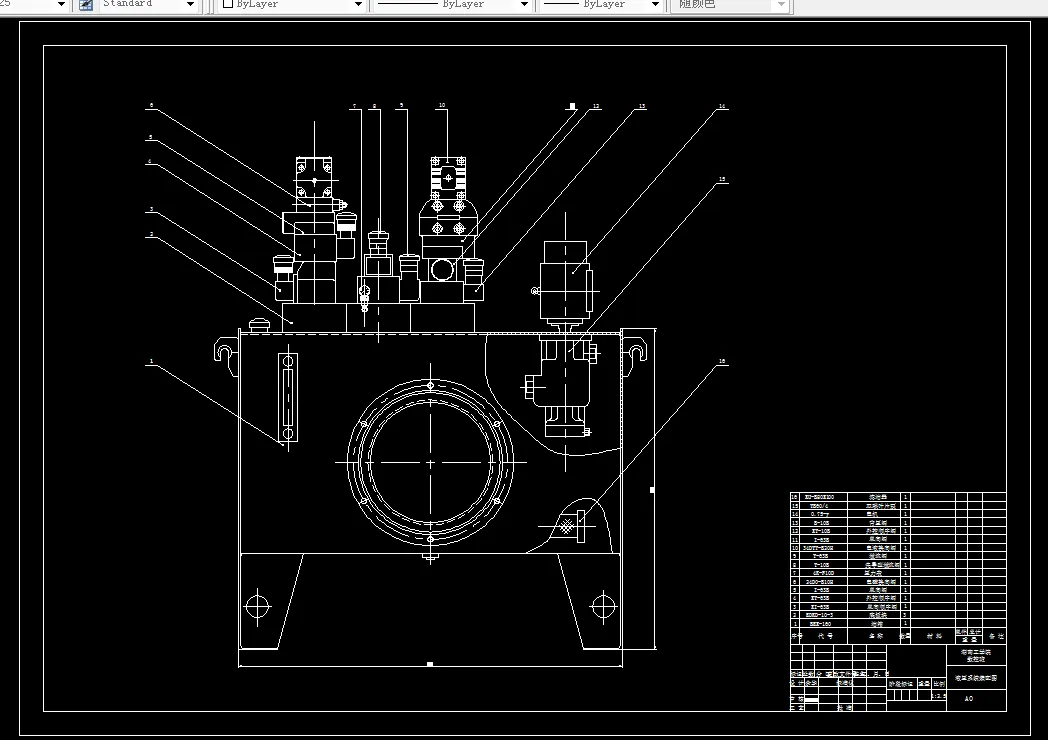 液压系统装配图