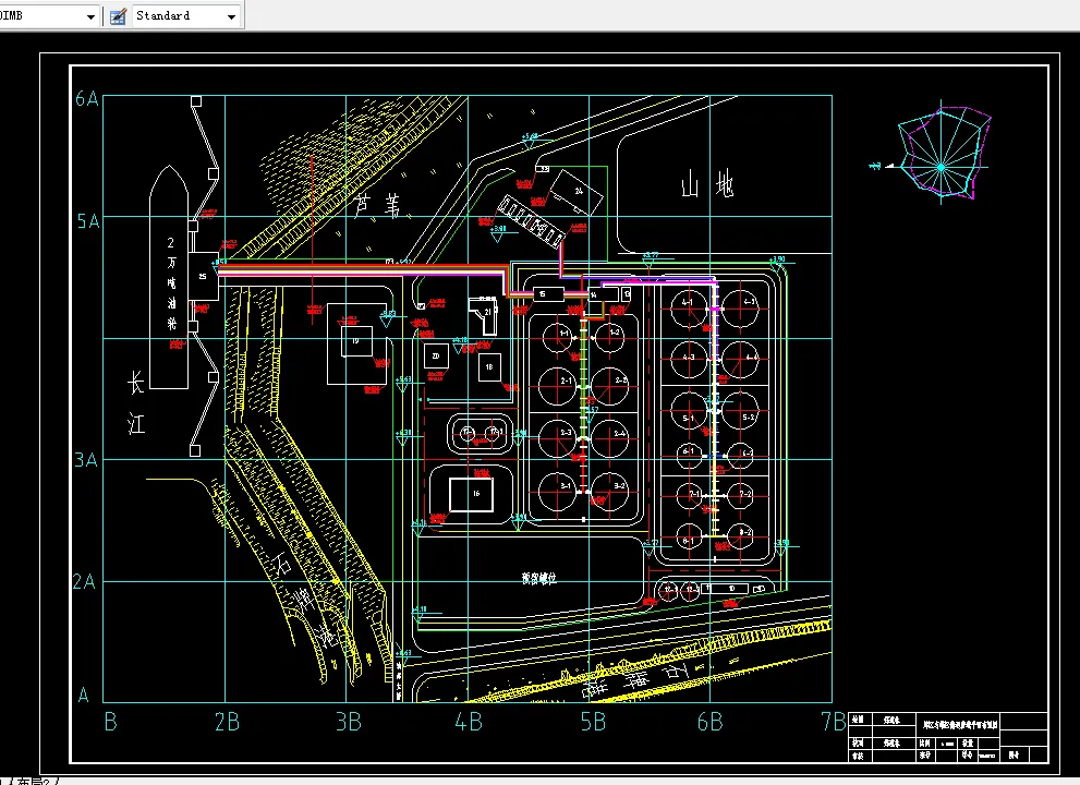 库区与罐区储运管道平面布置图