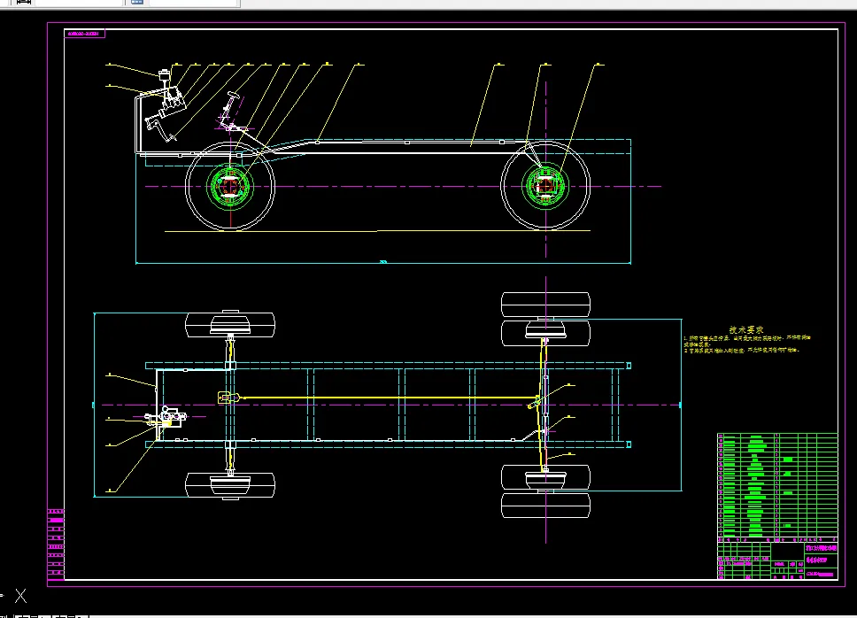 1091型商用车制动系总布置图