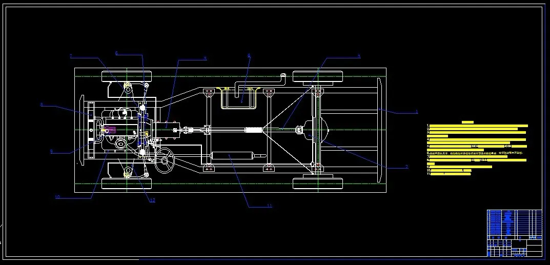 R630-柴油动力微型客车汽车总体布置设计