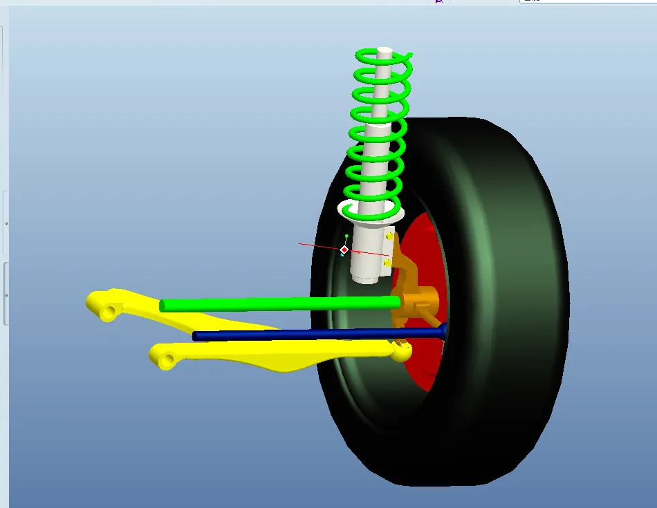 T907-麦弗逊前悬架参数匹配与运动仿真[含Proe三维图一份]