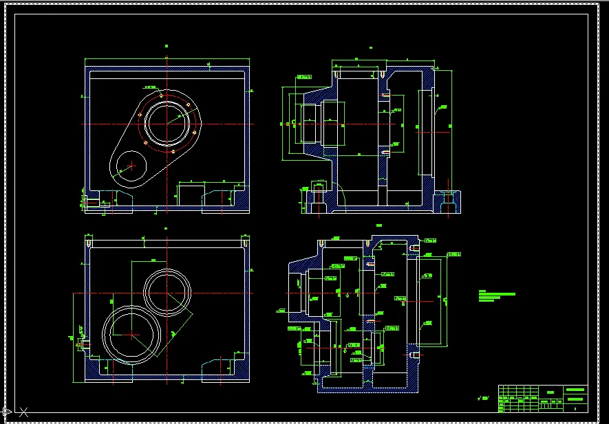 减速箱体零件图