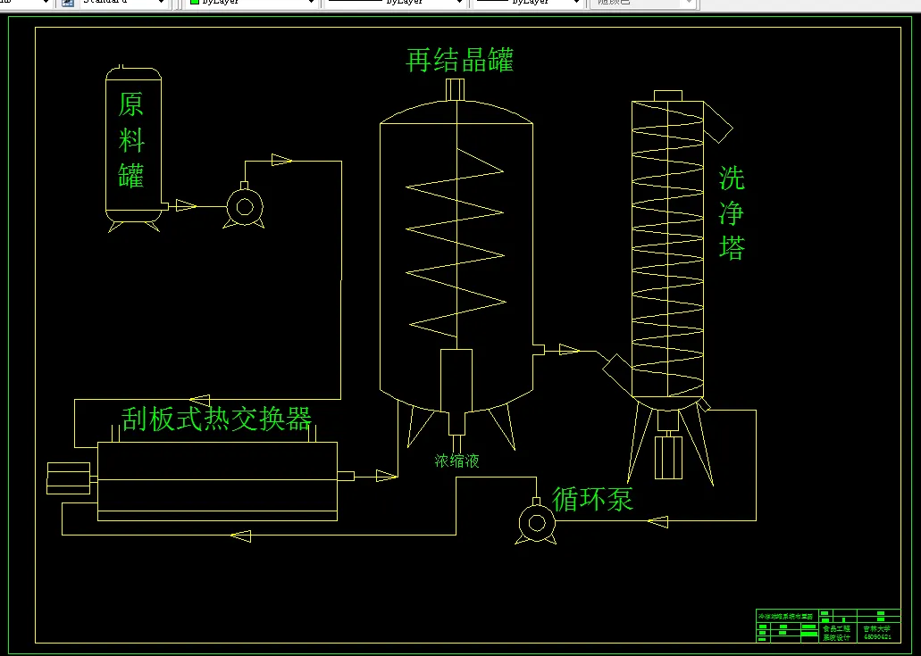 冷冻浓缩系统布置图