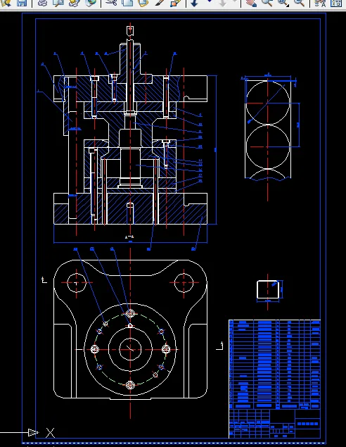 落料拉伸模具装配图