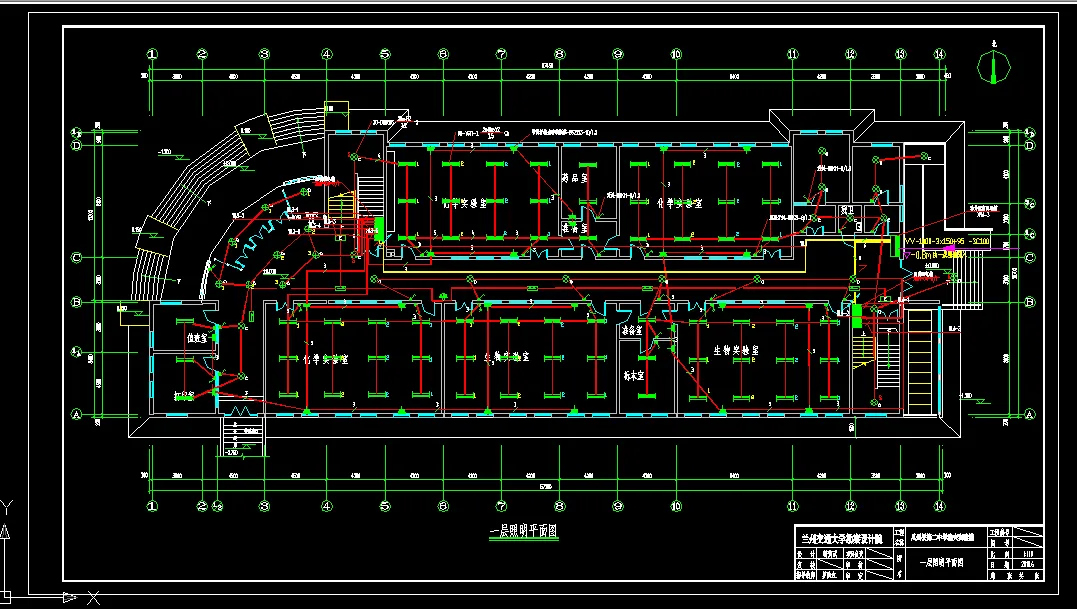 一层照明平面图