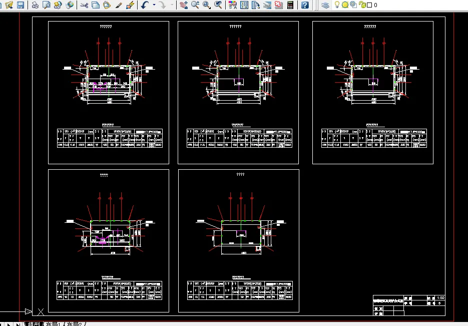 巷道断面及支护方式图