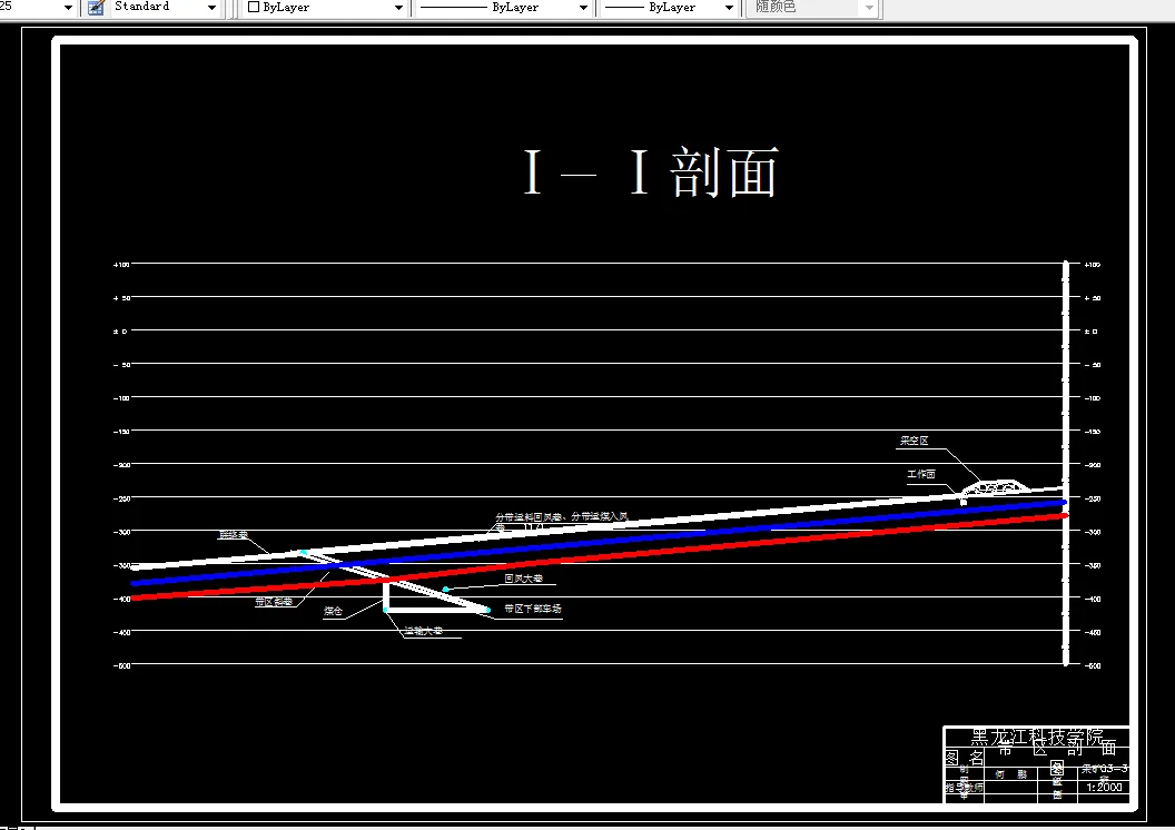 巷道布置剖面图