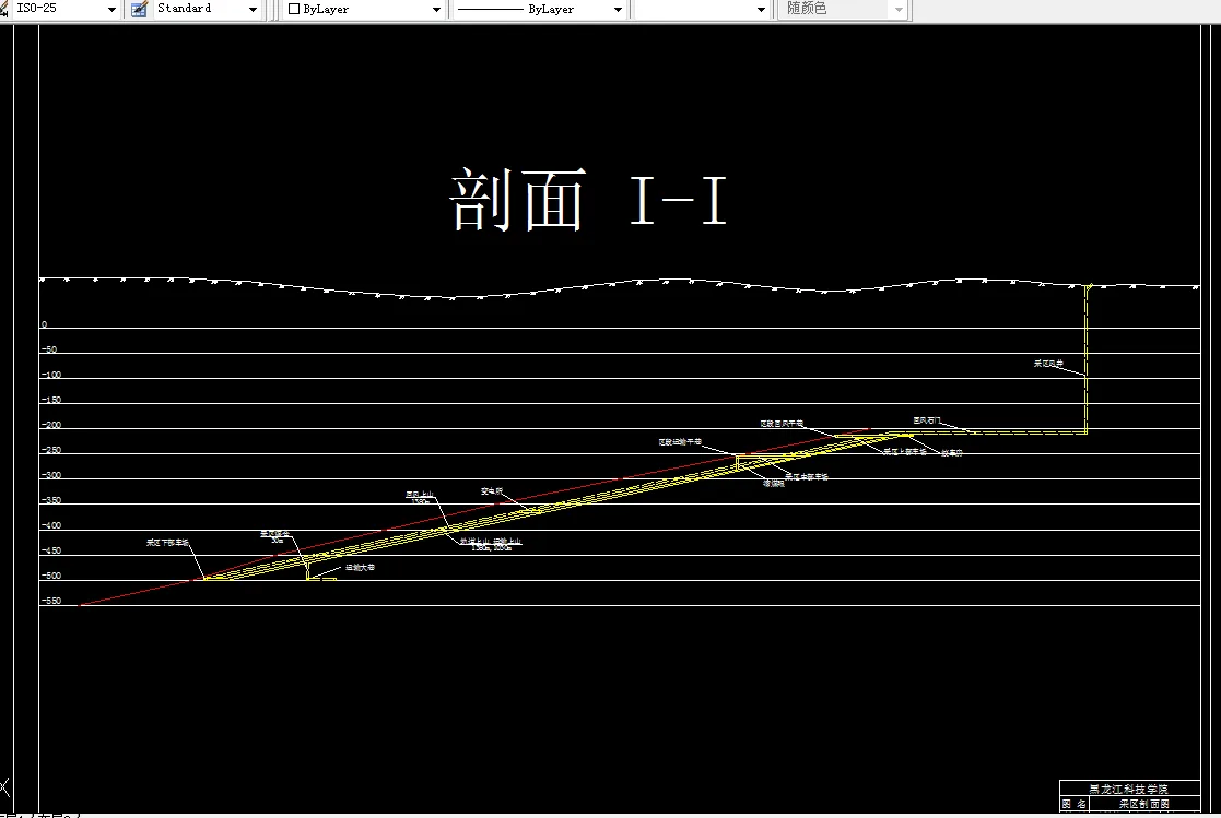 巷道布置剖面图
