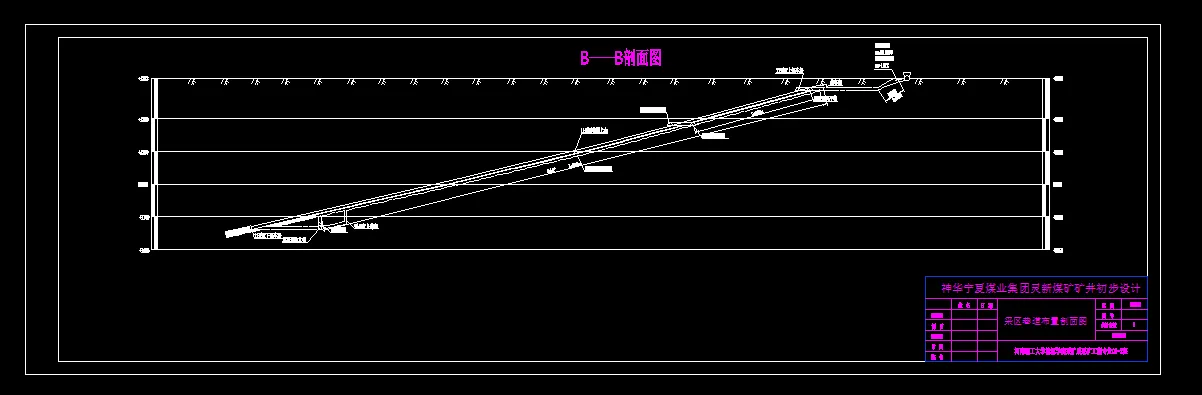 采区巷道布置剖面图