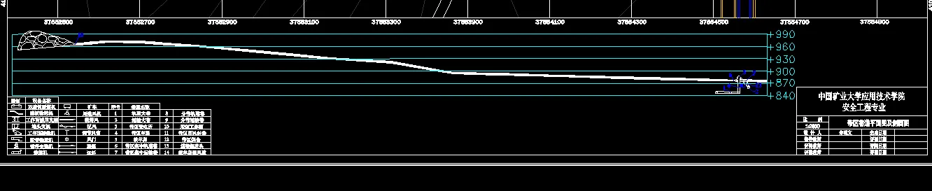 巷道布置剖面图