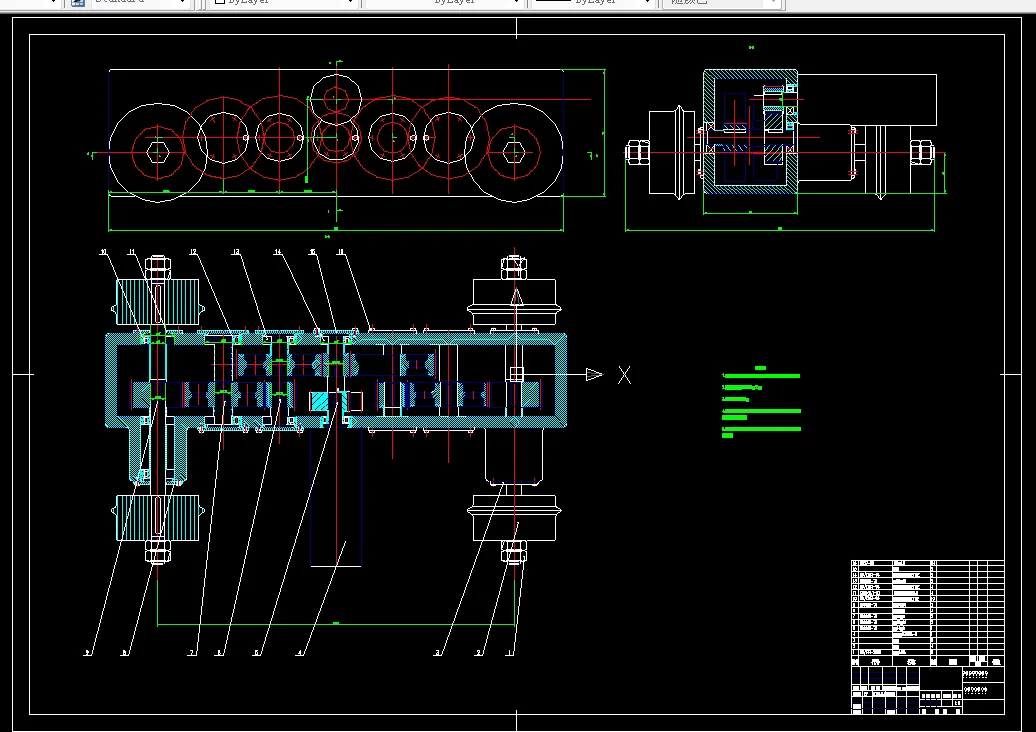 A0-行走减速器装配图