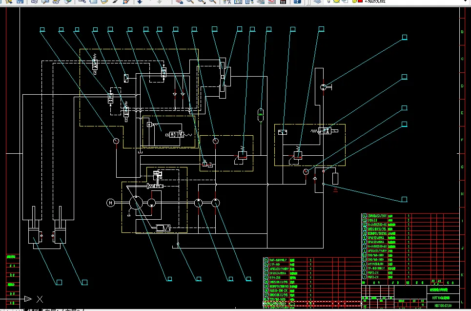 A1-HBT100液压原理图