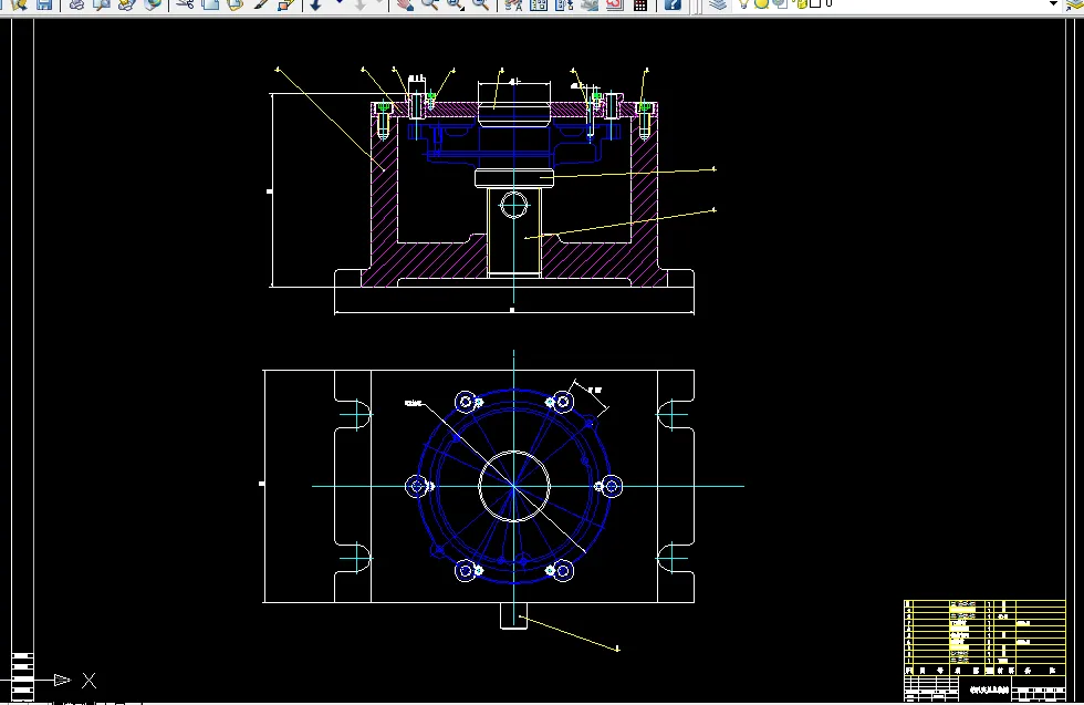 钻孔夹具装配图