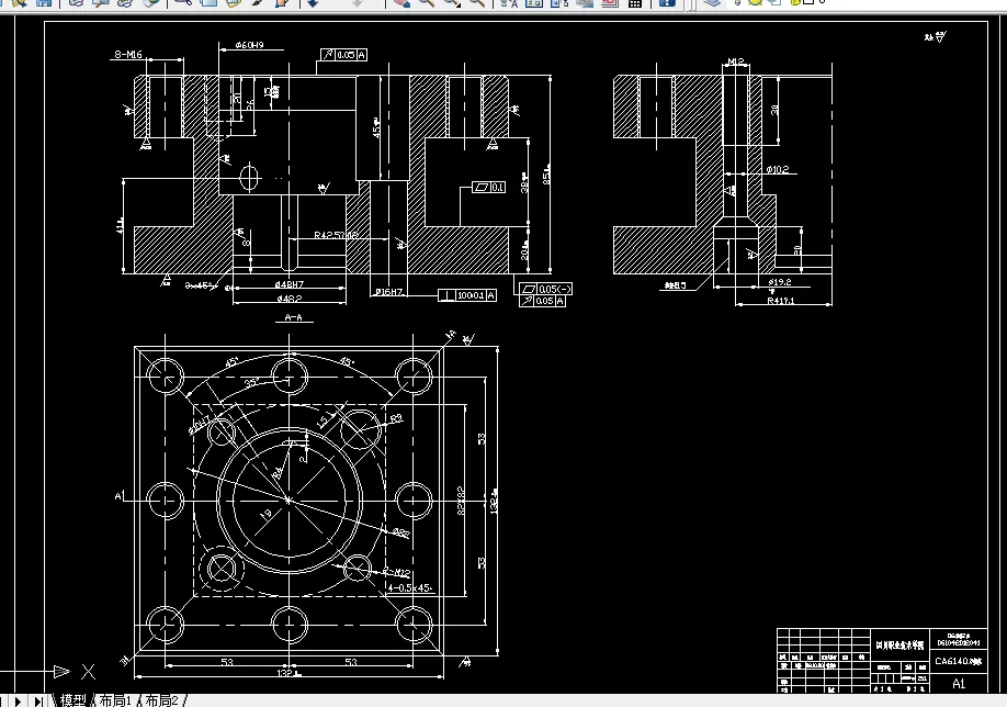 W738-CA6140车床刀架座加工工艺及镗48H7孔夹具设计