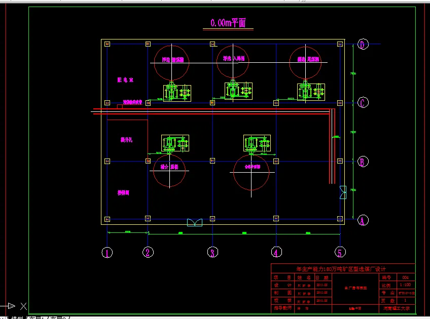 主厂房0米平面图