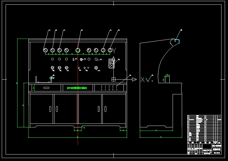 A0-检测操纵台装配图