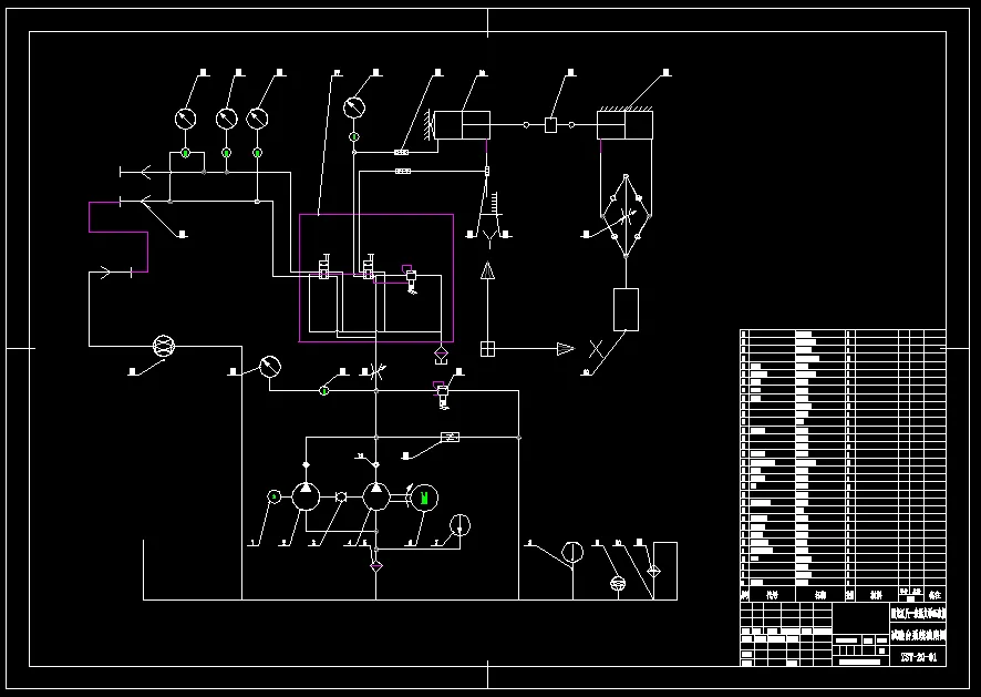 A1-试验台系统油路图